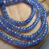 AAAA - High Quality - Natural Gorgeous Blue - TANZANITE - Micro Faceted Rondell Beads - 17 inches Full Strand size - 3 - mm approx
